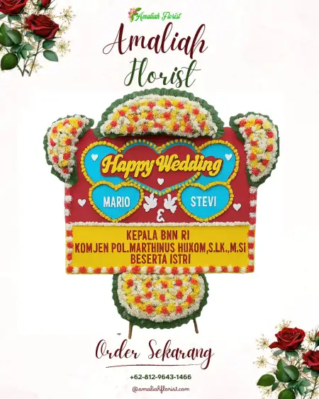 Papan Bunga Pernikahan Kiwirok Timur